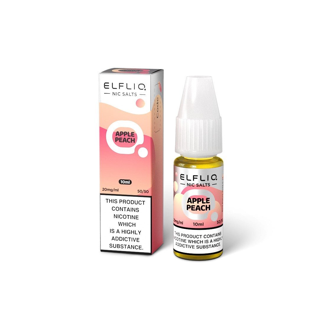 Elfliq by Elf Bar - Apple Peach 10ml Nic Salt 5mg available from the online vape shop Vape Town UK