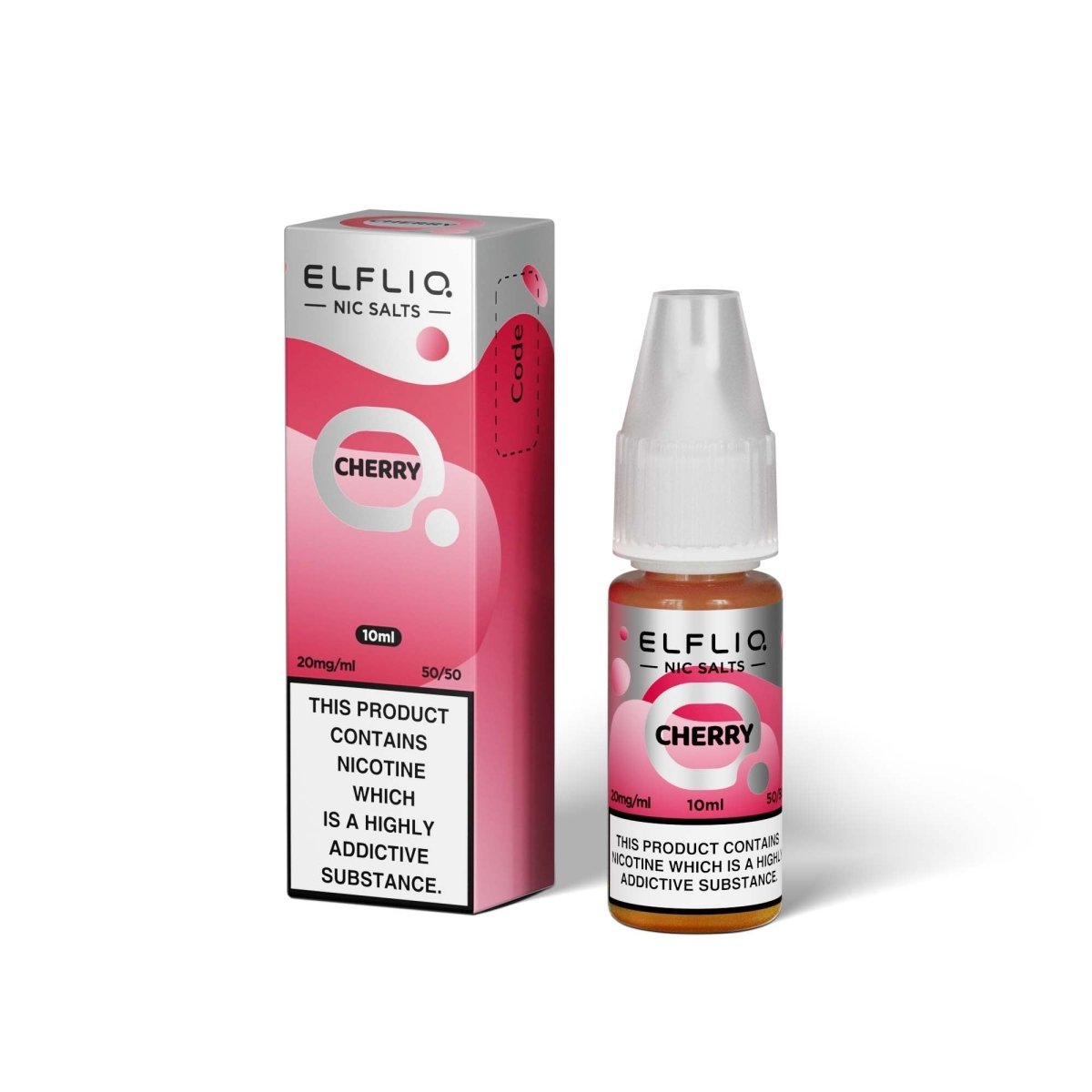 Elfliq by Elf Bar - Cherry 10ml Nic Salt 5mg available from the online vape shop Vape Town UK