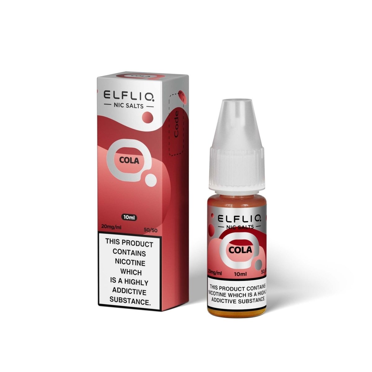 Elfliq by Elf Bar - Cola 10ml Nic Salt 5mg available from the online vape shop Vape Town UK