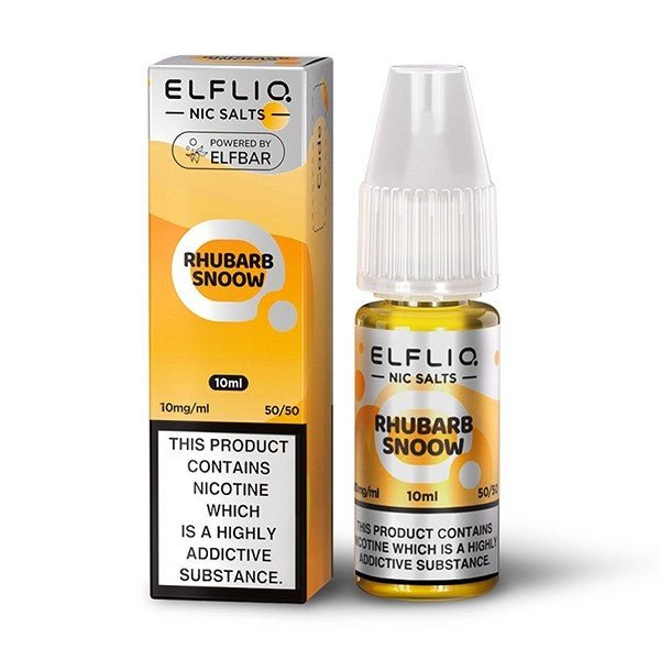 Elfliq by Elf Bar - Rhubarb Snoow 10ml Nic Salt 5mg available from the online vape shop Vape Town UK