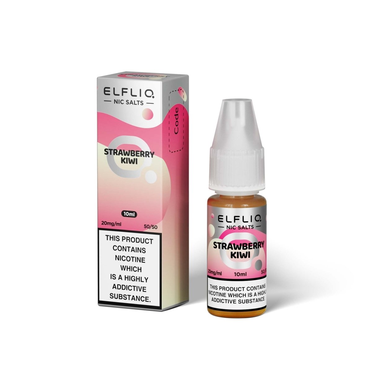 Elfliq by Elf Bar - Strawberry Kiwi 10ml Nic Salt 5mg available from the online vape shop Vape Town UK