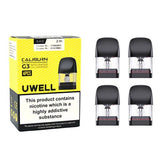 Uwell Caliburn G3 Pods | 4 Pack 0.4 (Caliburn G3 Pro) available from the online vape shop Vape Town UK