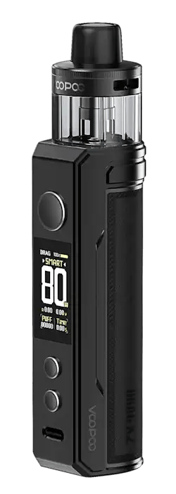 VooPoo Drag X2 Pod Kit Spray Black available from the online vape shop Vape Town UK