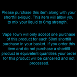 18mg Nic Shot & Empty 75ml Bottle available from the online vape shop Vape Town UK