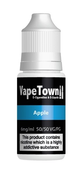 Apple E-Liquid 10ml 0mg available from the online vape shop Vape Town UK