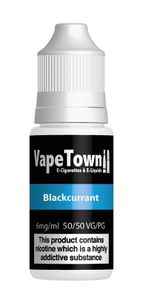 Blackcurrant E-Liquid 10ml 0mg available from the online vape shop Vape Town UK