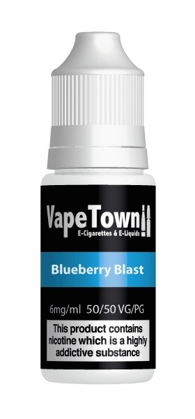 Blueberry Blast E-Liquid 10ml 0mg available from the online vape shop Vape Town UK