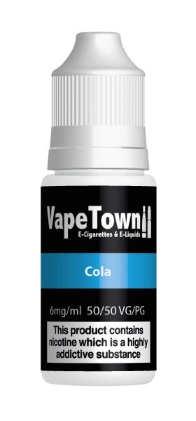 Cola E-Liquid 10ml 0mg available from the online vape shop Vape Town UK