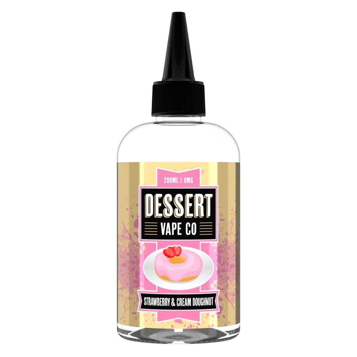 Dessert Vape Co - Strawberry & Cream Doughnut 200ml available from the online vape shop Vape Town UK