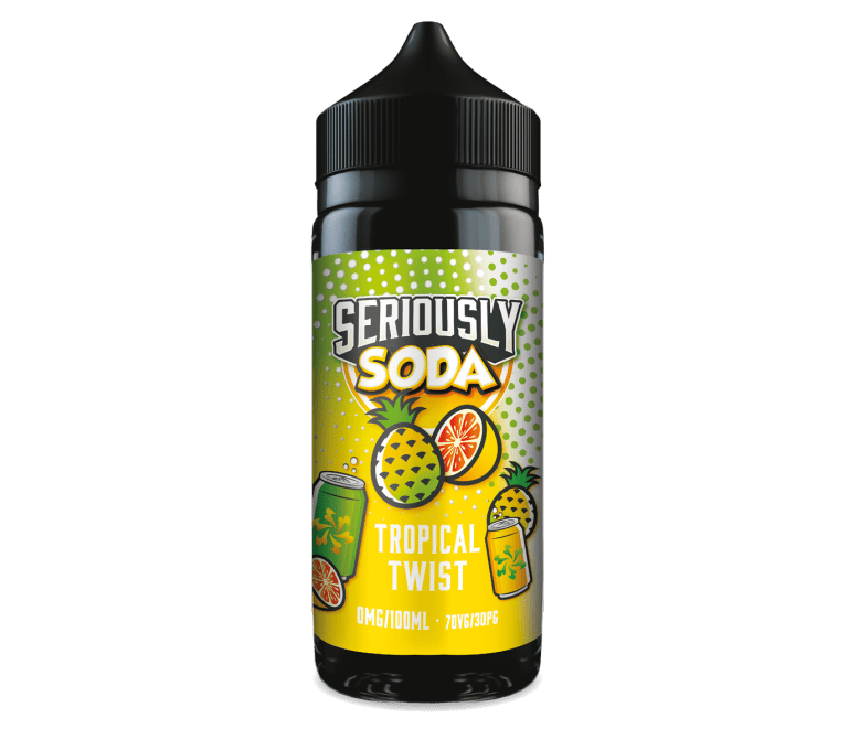 Doozy Seriously Soda Tropical Twist 100ml available from the online vape shop Vape Town UK