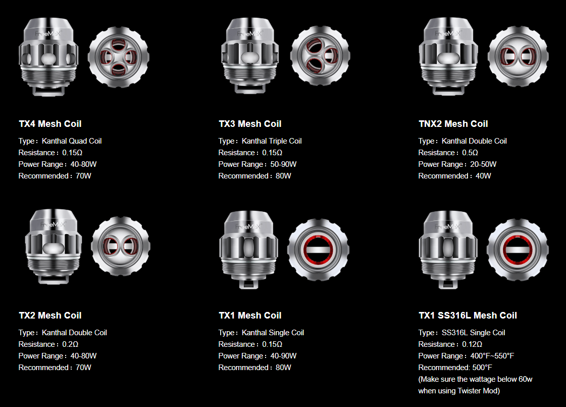 Freemax Fireluke TX Coils Fireluke M TX1 0.15 available from the online vape shop Vape Town UK