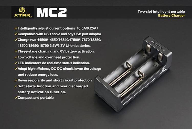 XTAR MC2 Intellicharger available from the online vape shop Vape Town UK